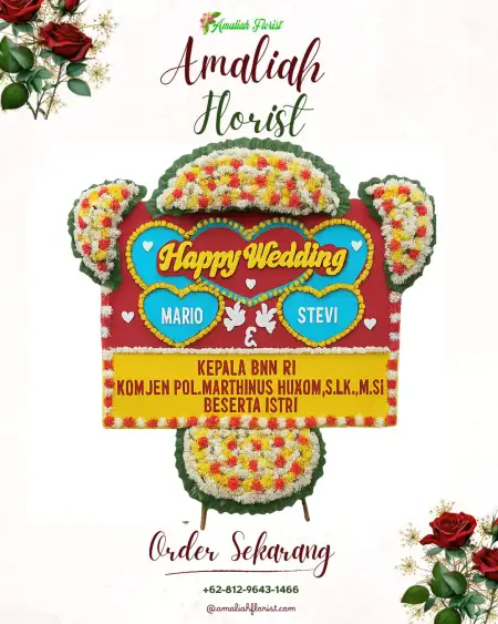 Papan Bunga Pernikahan Nusawungu